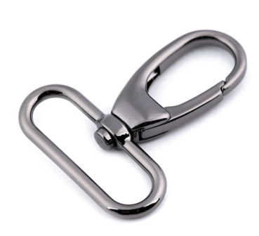 Karabiner Schwarz Nickel - 38 mm